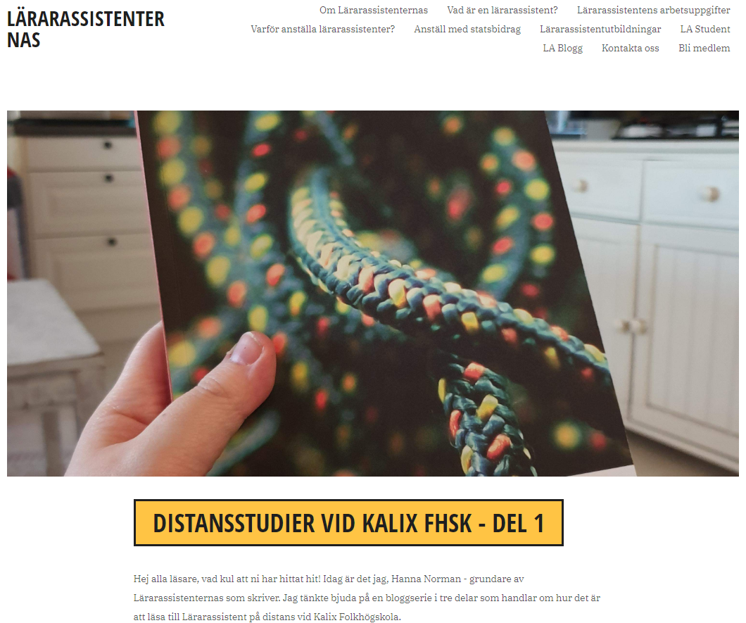 Att plugga till LÄRARASSISTENT hos oss
