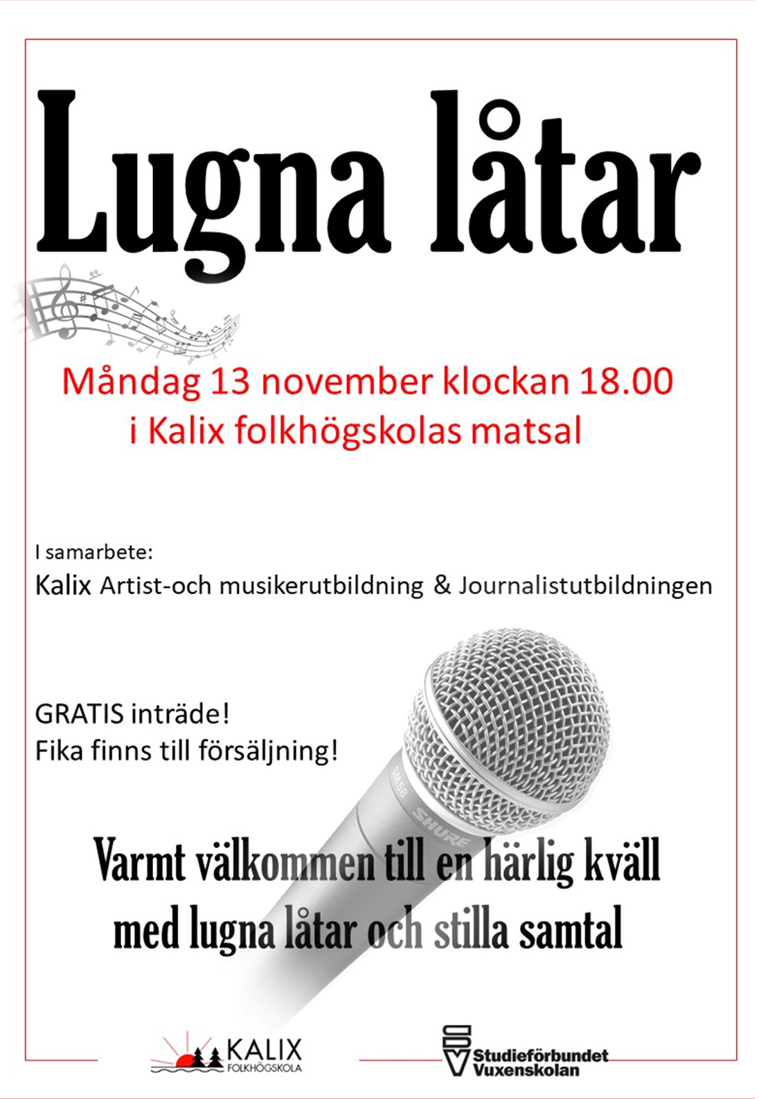 Musikcafé på Kalix folkhögskola